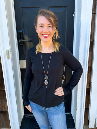 Escape by Habitat Black Stay Centered Tee