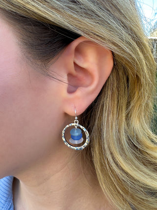 Silver Seaglass Earrings