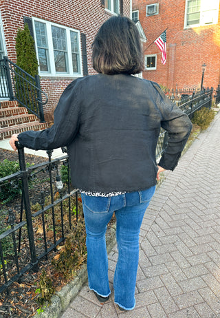 Coco + Carmen EverStretch Flare Jeans with Inset Seam - Dark Denim