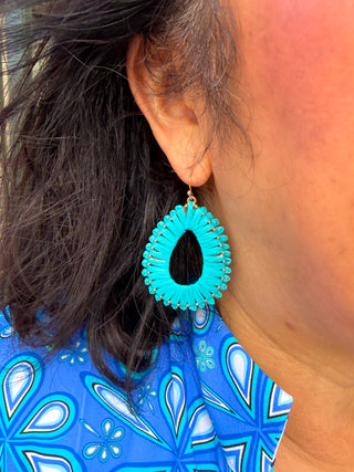 Turquoise Woven Earrings