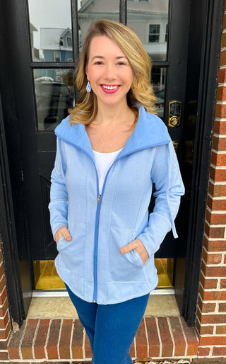 Lulu B Periwinkle Short Reversible Jacket