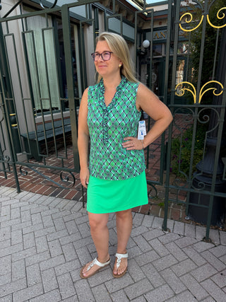 Beachtime by Lulu B Clear Kelly 2-Pocket Skort