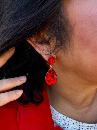 Red Crystal Earrings