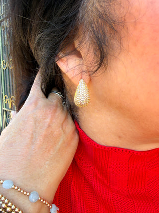 Gold Pave Earrings