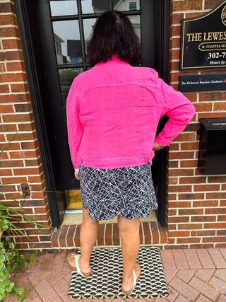 Lulu B Hot Pink Linen Jacket
