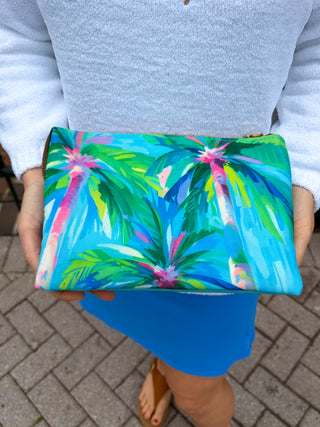 Watercolor Palm Crossbody Bag