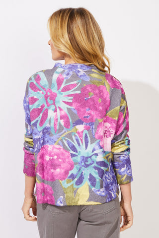 Escape by Habitat Multi Bloom Print Mock Neck Sweater 3