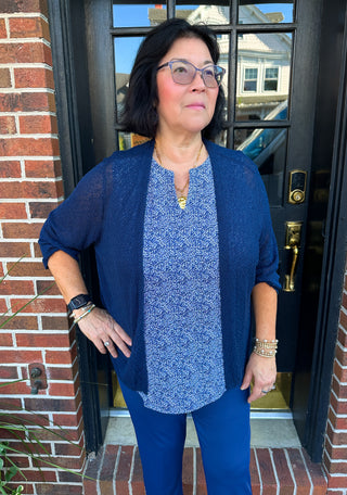 Lulu B Navy Lightweight Cardigan