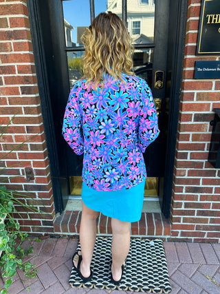 Beachtime by Lulu B Spring Bouquet Full Zip Jacket