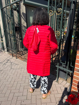 Lulu B Down Puffer Jacket Crimson