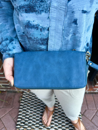 Joy Susan Tranquil Blue Chloe Zip Around Wallet