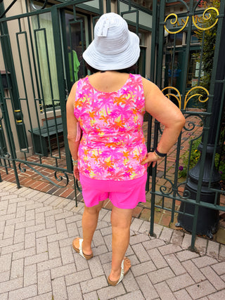 Lulu B Bright Hot Pink Pocket Shorts