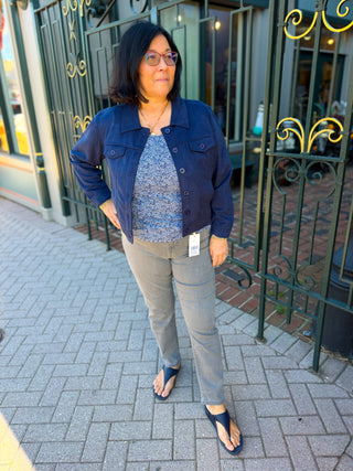 Tango Mango Navy Faux Suede Jacket