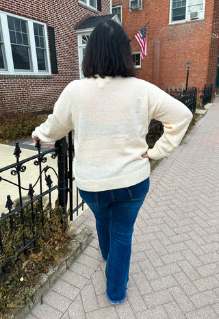 Cozy Cream Coffee Weather Knit Sweater