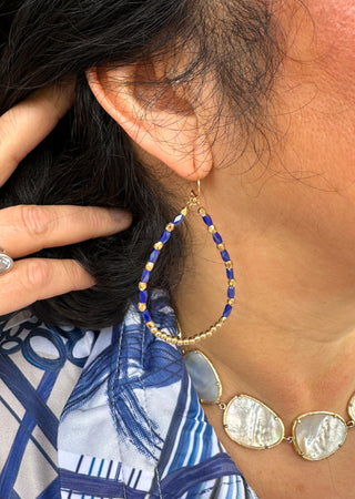 Royal Teardrop Hoop Earrings
