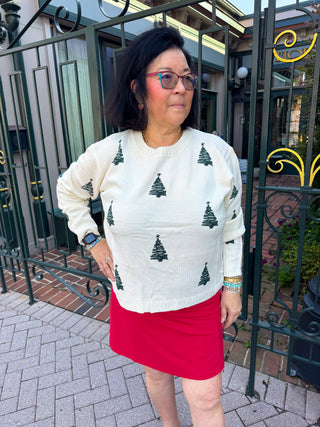 Ivory Tree Sweater