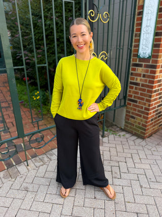 Olivia by Habitat Black Featherlux Knit Crossroads Pant