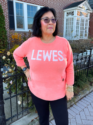 Lulu B Clear Coral Lewes Chenille Sweater