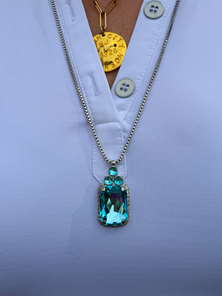 Sorrelli Ocean Viretta Embellished Long Necklace