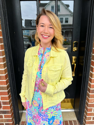 Lulu B Clear Sun Linen Jacket