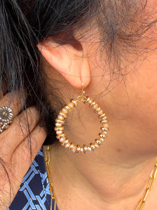 Gold Sunrise Hoop Earrings