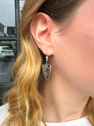 Adajio Brushed Pewter Earrings