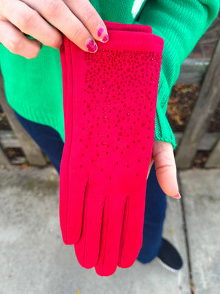 Red Sparkle Gloves