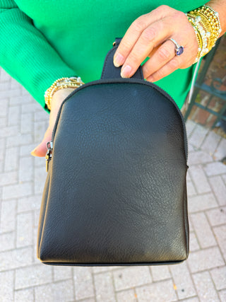 Ellen Sling Bag with Removable Guitar Strap-Black