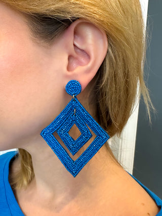 Blue Diamond Earrings