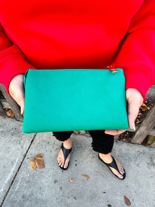 Riley Vegan Crossbody - Kelly Green