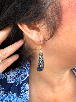 Adajio Sky Black and Blue Earrings