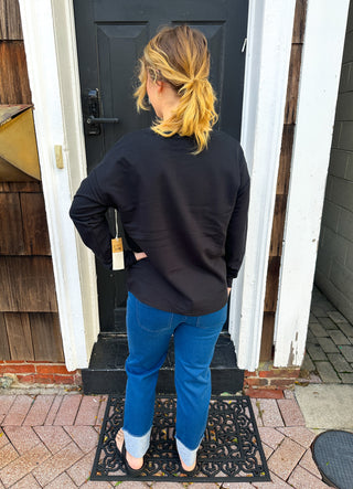 Lulu B Denim Rhinestone Cuff Pull on Jean