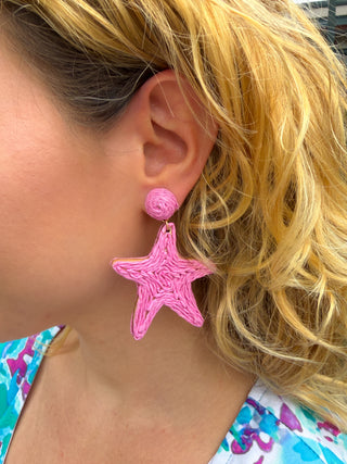 Pink Starfish Earrings