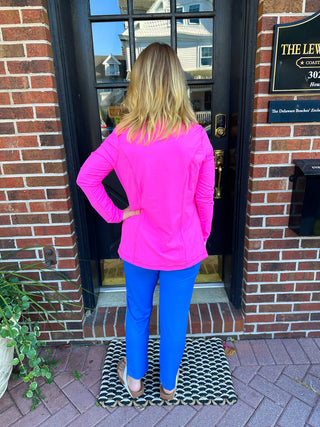 Lulu B Blue Secret Pocket Capri Leggings