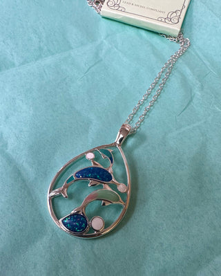 Dichroic Dolphin Necklace