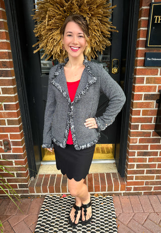 Lulu B Black Fringe Cardigan