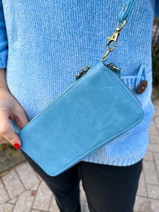 Joy Susan Denim Chloe Zip Around Wallet