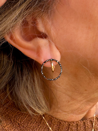 Bronze Double Hoop Earrings
