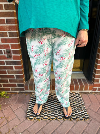 Holly Harmony Velvety Fleece PJ Bottoms