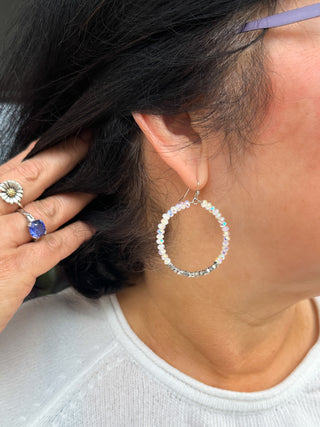 Iridescent Hoop Earrings