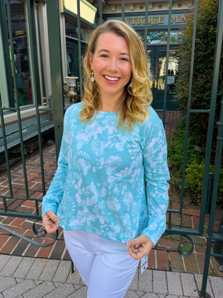 Escape by Habitat Mint Whisper Washed French Terry Pullover