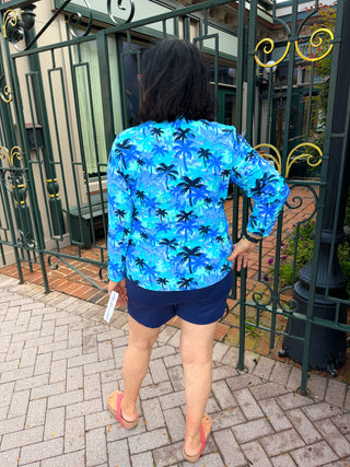 Lulu B Navy UPF 50+ 5" Shorts with Pockets