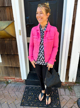 Lulu B Pink Linen Jacket