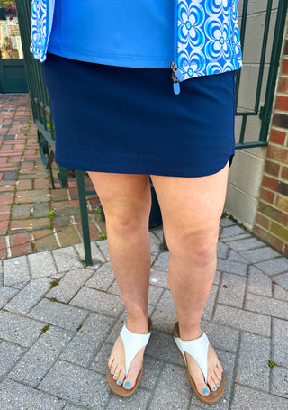 Lulu B Navy Pull on Skort