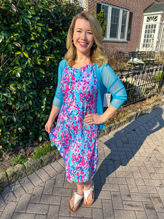 Tango Coastal Confetti A-line Dress with Pockets