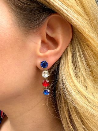 Sorrelli Stars and Stripes Matilda Dangle Earrings