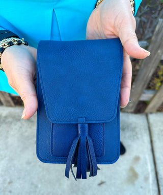 Harper Crossbody Bag Navy Shimmer