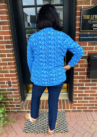 Bangladine by Lulu B Navy Pull-On Ankle Pant