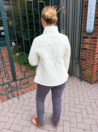 Escape by Habitat Pearl Wave Quilted Stand Collar Jacket