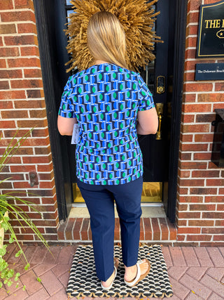 Bangladine by Lulu B Navy Contemporary Capris